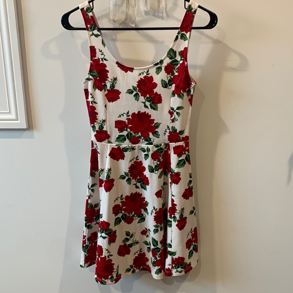 Rose fit and flare dress